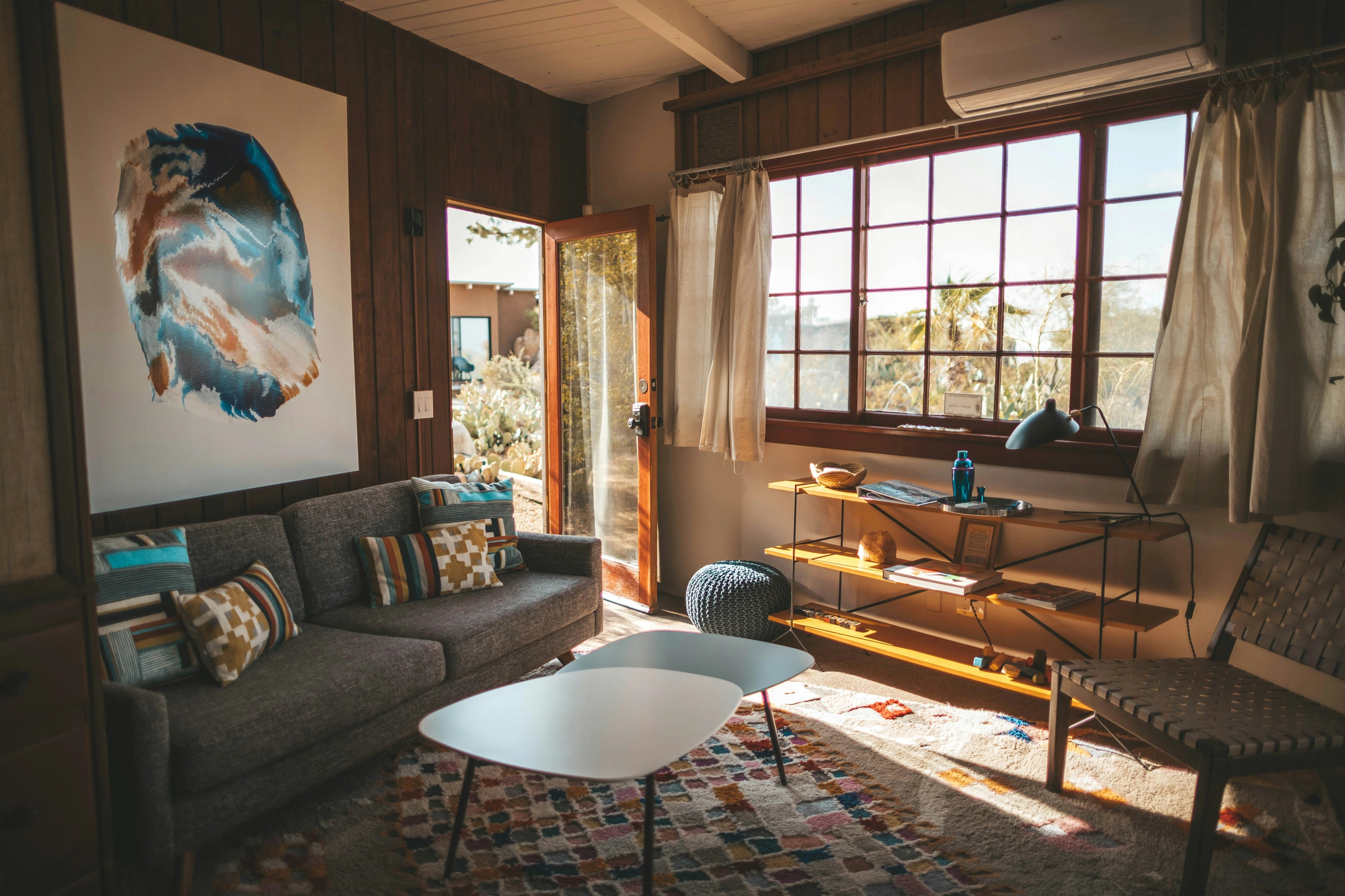 Timber lined living room finished by Amin & Brothers
